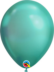 chrome green 11 inch qualatex balloons, 10 count