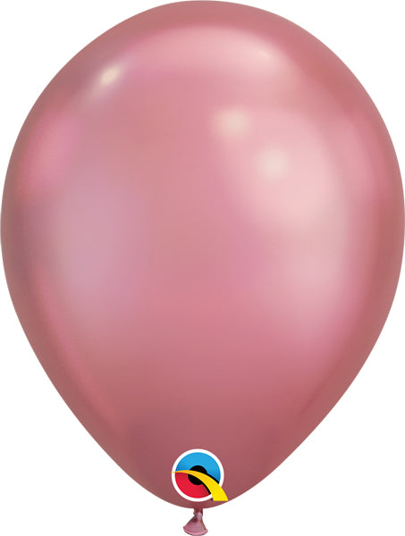 chrome mauve 11 inch qualatex balloons, 10 count