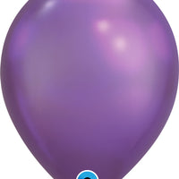 chrome purple 11 inch qualatex balloons, 10 count