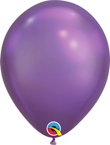 chrome purple 11 inch qualatex balloons, 10 count