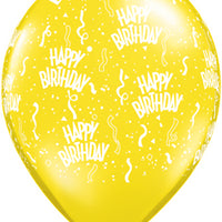 Happy Birthday Balloon 5/Pkg 17 colours