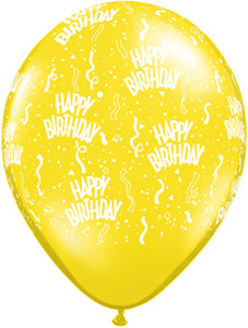 Happy Birthday Balloon 5/Pkg 17 colours