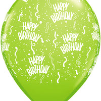 Happy Birthday Balloon 5/Pkg 17 colours