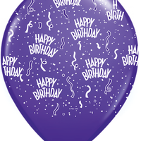 Happy Birthday Balloon 5/Pkg 17 colours