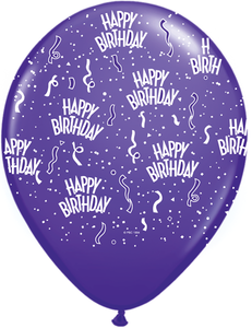 Happy Birthday Balloon 5/Pkg 17 colours