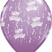 Happy Birthday Balloon 5/Pkg 17 colours