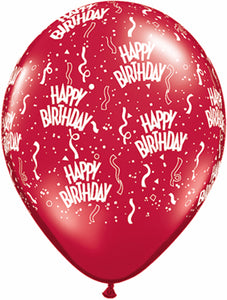 Happy Birthday Balloon 5/Pkg 17 colours