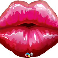 30 inch big red kissey lips foil balloon
