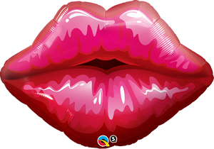30 inch big red kissey lips foil balloon