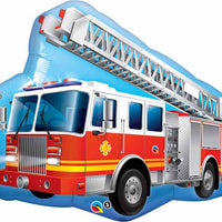 36 inch fire truck foil super shape balloon