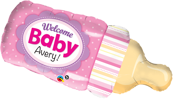 Welcome Baby girl bottle 39