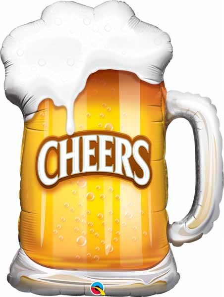 35 inch beer mug shaped mylar balloon