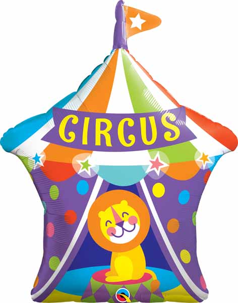 Big Top circus lion foil balloon