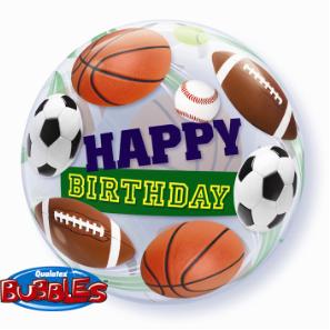 Sports Balls Birthday Bubble Balloon