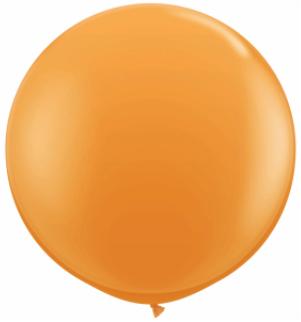 orange Qualatex 3 foot Balloon, 1 per package, empty