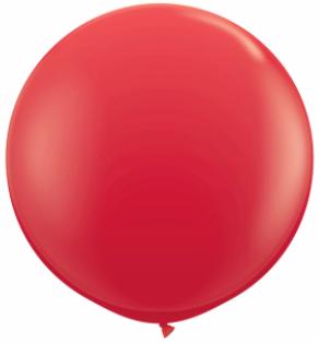 red Qualatex 3 foot Balloon, 1 per package, empty