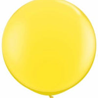 yellow Qualatex 3 foot Balloon, 1 per package, empty