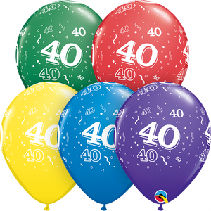 40 printed balloons