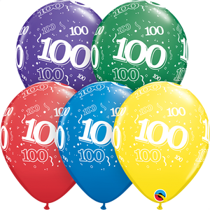 100 printed Balloons