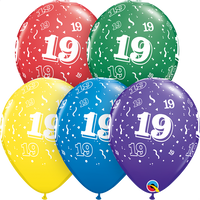19 printed balloons
