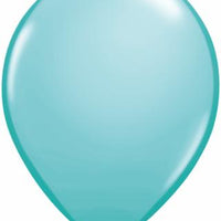 caribbean blue Qualatex 11inch Balloons ,10 per package, empty