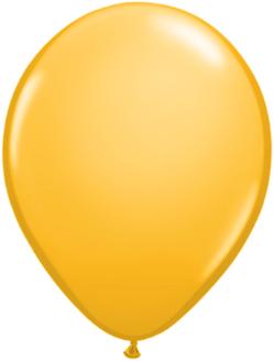goldenrod Qualatex 11inch Balloons ,10 per package, empty