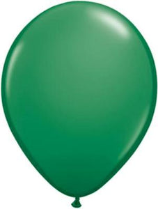 green Qualatex 11inch Balloons ,10 per package, empty