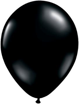 onyx black Qualatex 11inch Balloons ,10 per package, empty