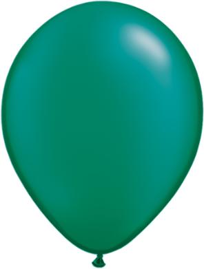 pearl emerald green 11 inch qualatex balloons, 10 count