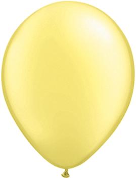 pearl lemon chiffon 11 inch qualatex balloons, 10 count