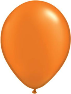 pearl mandarin orange 11 inch qualatex balloons, 10 count