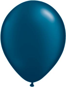 pearl midnight blue 11 inch qualatex balloons, 10 count