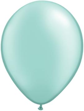 pearl mint green 11 inch qualatex balloons, 10 count
