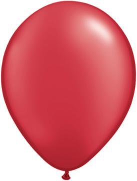 pearl ruby red 11 inch qualatex balloons, 10 count