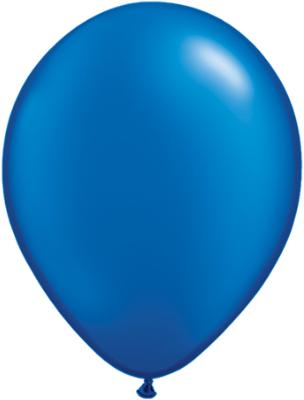 pearl sapphire blue 11 inch qualatex balloons, 10 count